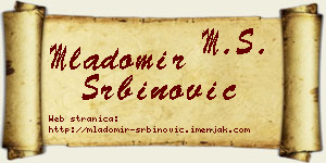 Mladomir Srbinović vizit kartica